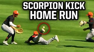 Shortstop scorpion kicks the ball for a home run a breakdown [upl. by Swigart]