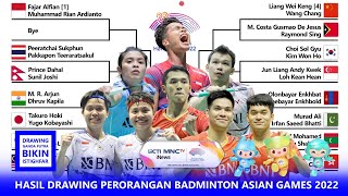 Hasil Drawing Perorangan Badminton Asian Games 2022 Draw Ganda Putra Bikin Istighfar [upl. by Lorraine]