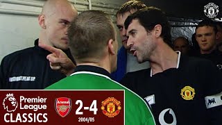 PL Classics  Arsenal 24 Manchester United 2005  Giggs Ronaldo amp OShea Silence Highbury [upl. by Ardehs]