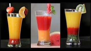 Mocktail Recipes  Mocktails for Kids  How to make simple layered fruit mocktails at home [upl. by Docile46]