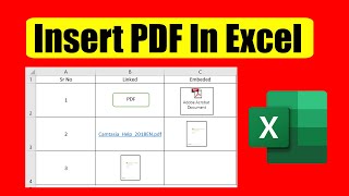 How to Insert PDF Files inside Excel [upl. by Airliah280]