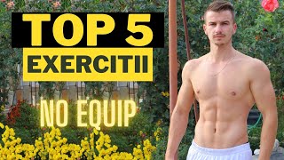 Top 5 Exercitii pe care sa le faci Acasa pentru Masa Musculara [upl. by Haliek]