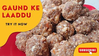 panjiri laddu recipe in hindi  gaund \gund ke laddu  indian zaiqa [upl. by Mayda]