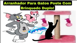 Arranhador Para Gatos Poste Com Brinquedo Duplo [upl. by Gardener]