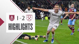 Burnley 12 West Ham  Late Soucek Winner Gives Hammers Victory  Premier League Highlights [upl. by Judah]