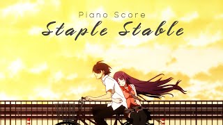 【ピアノ楽譜（中級）】staple stable  戦場ヶ原ひたぎ [upl. by Keely]