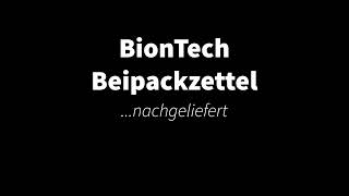 Biontech  quotBeipackzettelquot nachgeliefert Wichtige Information für Biontechgeimpfte [upl. by Aluin]