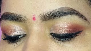 Simple glossy eye makeup  for beginners  soft eye makeup [upl. by Irol]