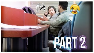 Blasting INAPPROPRIATE Songs PART 2 in the Library PRANK [upl. by Jurdi]