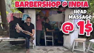 Head massage Hair Massage Neck cracking Adjustment  IndianBarber Shop 💈🇮🇳Old School Barbershop [upl. by Barbaresi832]