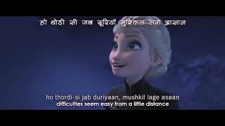 Frozen  Let it Go Hindi Lyrics amp Translation [upl. by Clemmie]