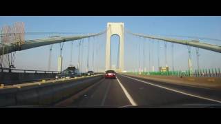 Driving Across The Verrazano–Narrows Bridge in New York City [upl. by Nywg]