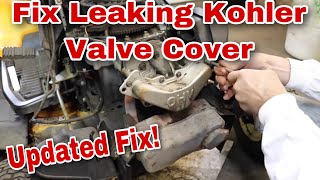 Updated How To Fix A Leaking Valve Cover On A Kohler Courage Engine Updated Fix with Taryl [upl. by Llehsyt]