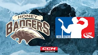 Honey Badgers v Polar Beers  Div 4  8th May  IceHQ Beer League Ice Hockey [upl. by Hguh50]