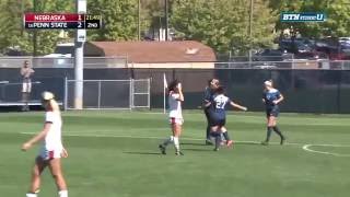 Megan Schafer GoAhead Goal vs Nebraska [upl. by Alinoel780]