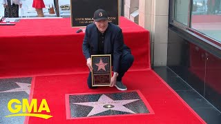 Kevin Feige gets a star on Hollywood Walk of Fame [upl. by Nosyrb]