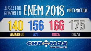 Gabarito ENEM 2018 CHROMOS  Prova Amarela Questão 140  Matemática [upl. by Eldorado]