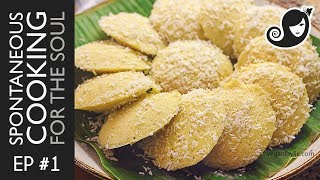 Mauritian Idli Vegan  Sweet Semolina Steamed Cakes recipe  Spontaneous Cooking for the Soul Ep1 [upl. by Nivloc]