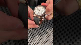 Rolex Sky Dweller Rose Gold White Dial Oysterflex Mens Watch 326235 Review  SwissWatchExpo [upl. by Nylsaj378]