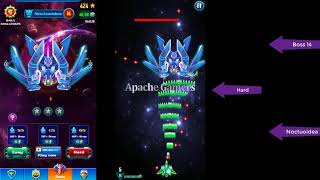 Boss 14 Noctuoidea GALAXY ATTACK ALIEN SHOOTER  Easy I Medum I Hard [upl. by Peti735]