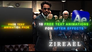 Free Text Animation Pack For 30000 Subscribers  After Effects  Zireael [upl. by Elyrad]