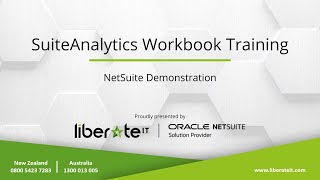 Oracle NetSuite  SuiteAnalytics Workbook Training [upl. by Reckford]