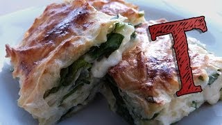 Turkish Borek Recipe  Filo Pastry  with Spinach and Cheese [upl. by Richarda331]