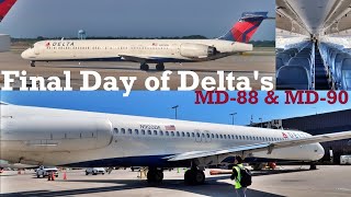 Final day of Deltas MD88 amp MD90  Atlanta GA [upl. by Faunia]