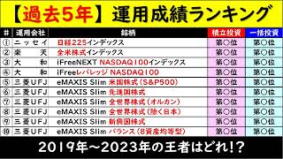 【2019年～2023年】投資信託の運用成績ランキング発表！！ [upl. by Ragg]