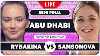 RYBAKINA vs SAMSONOVA • Abu Dhabi Open 2024 SF • LIVE Tennis PlaybyPlay Stream [upl. by Bogie]