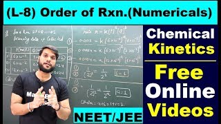 L8Chemical Kinetics  Last Years Numerical Practice on quotOrder of Reactionquot  by Arvind Arora [upl. by Enomor]