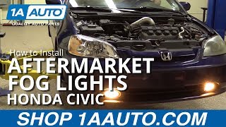 How to Install Aftermarket Foglights 0105 Honda Civic [upl. by Xavier]