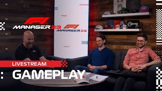 F1® Manager 2023  Livestream Gameplay Deep Dive Vegas Team Switching and more [upl. by Nnylyak]