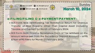 Tax Advisory March 10 2024 [upl. by Uyerta]