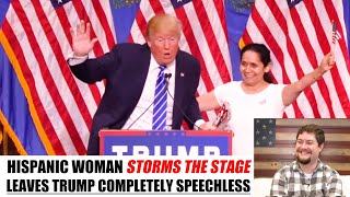 Hispanic woman TAKES OVER the stage at Trump rally nobody expected this [upl. by Viviana367]