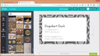 Eigene Visitenkarte erstellen  Teil 1 Karte mit canvacom designen [upl. by Alec]