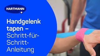 Handgelenk tapen Anwendung DermaPlast® ACTIVE Kinesiologisches Tape [upl. by Leinod]