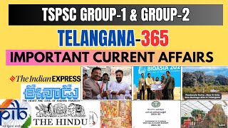 TSPSC GROUP1ampGROUP2  TELANGANA365 IMPORTANT CURRENT AFFAIRS  IMPORTANT SCHEMES AND POLICIES [upl. by Ybhsa467]