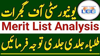 University Of Gujrat Merit List 2024 Merit AnalysisUOG Admission Open Merit List 2024 Aggregate [upl. by Defant464]