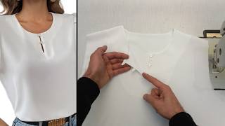 Sewing secrets for beginners Sew neck buttons and buttonholes [upl. by Jandy]