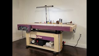 Height adjustable workbench for woodworking [upl. by Quenna200]