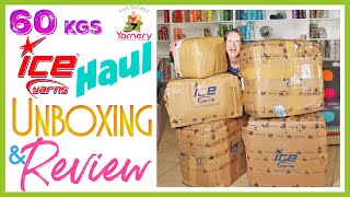 Biggest ever 60 kg Ice Yarn Haul 📦 Yarn Unboxing and Review [upl. by Novel]