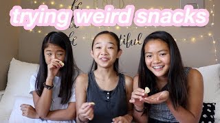 TRYING WEIRD SNACKS WITH MY BESTIES  Nicole Laeno [upl. by Molahs]