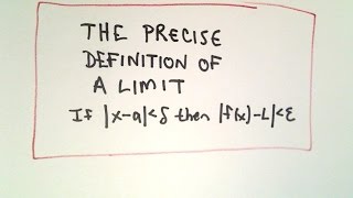 Precise Definition of a Limit  Understanding the Definition [upl. by Vikki]