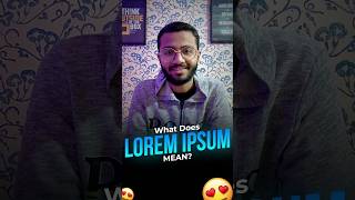 What Does Lorem Ipsum Mean 🤔 qadirsgraphics loremipsum [upl. by Denman603]