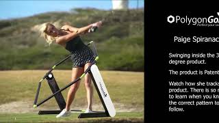 Paige Spiranac Slow Motion Golf Swing inside the PolygonGolf Swing Trainer [upl. by Jaworski384]