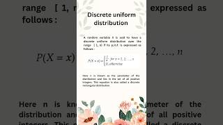 Discrete uniform distribution  Statistics [upl. by Kcired]