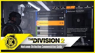 Marksman Distinction Guide  The Division 2 Commendations [upl. by Ettezzil836]