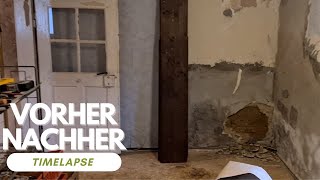 Küche komplett sanieren Vorher Nachher 🕔 Timelapse  Bauvlog [upl. by Euphemiah]