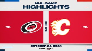 NHL Highlights  Hurricanes vs Flames  October 24 2024 [upl. by Alix698]